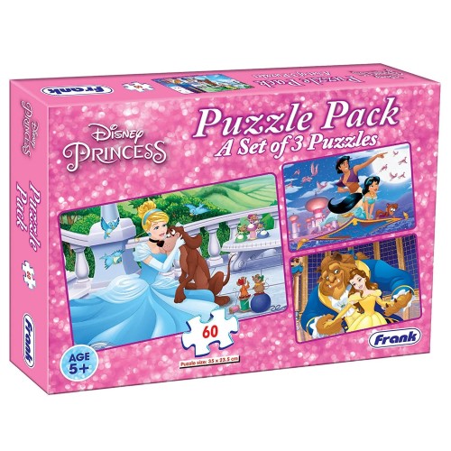 3 in 1 Disney Princess Puzzle Pack 60 Pcs