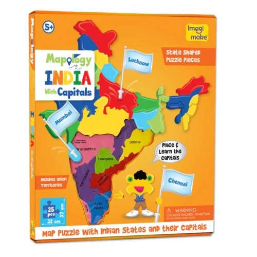 Mapology – India With Capitals